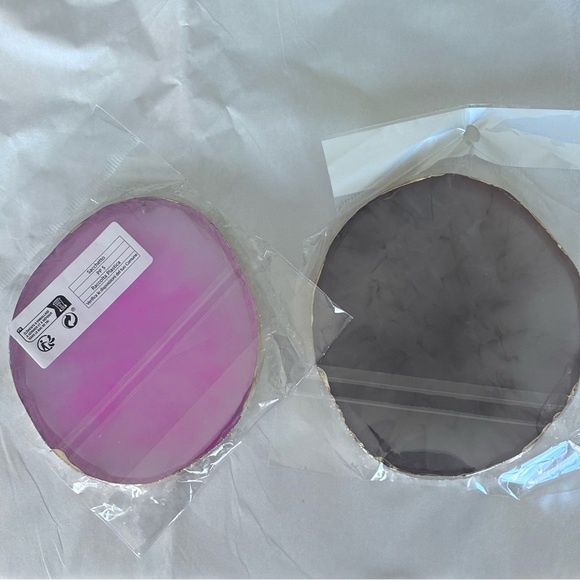 Sliced agate style coasters (set of 2) - Picture 3 of 4